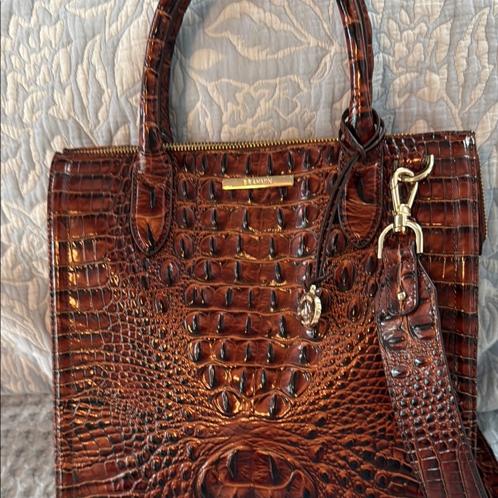 Brahmin Pecan Melbourne Caroline Satchel